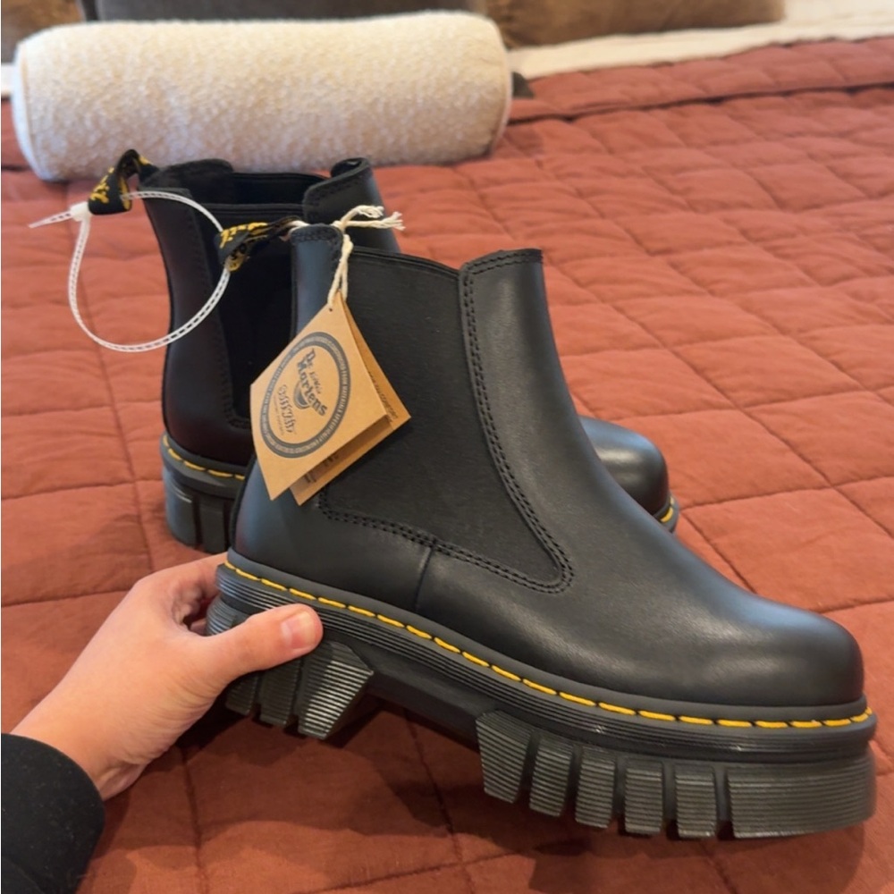 Dr. Martens Black Platform Ankle Boots